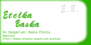 etelka baska business card